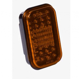 Amber Rectangular Emergency Warning Light, 52 LEDs, 5.3