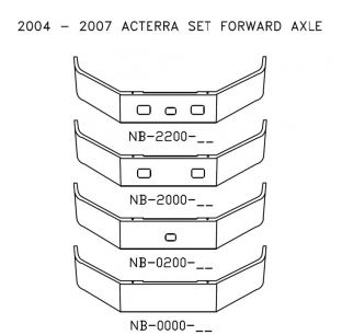 Chrome Steel Bumper for 2004-2007 Sterling Acterra Set Forward Axle - Customizable Options Available