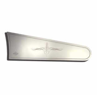 Stainless Steel Dashboard Top Pocket Insert with E2 Flourish for 2001+ 370 Series - Passenger Side