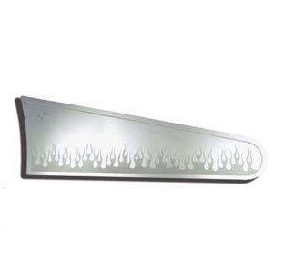 Stainless Steel Passenger Side Dashboard Top Pocket Insert for Peterbilt 1987-2000 with E4 Flourish