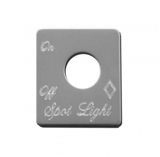 Stainless Steel Spot Lights Switch Plate for 2005 and Older Peterbilt 359/370 Models