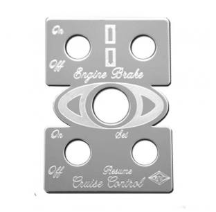Stainless Steel Engine Brake/Cruise Control Switch Plate