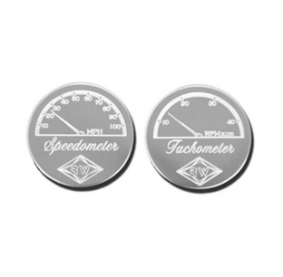 Stainless Steel Speedometer/Tachometer Round Gauge Emblem