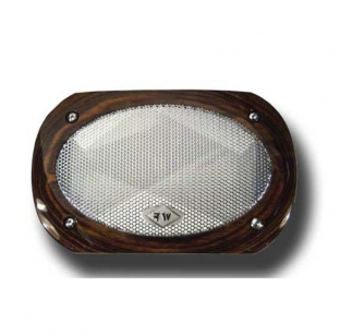 Speaker Frame with Chrome Steel Grill