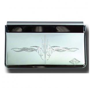 Stainless Steel Ashtray Cover Engraved with E2 Flourish