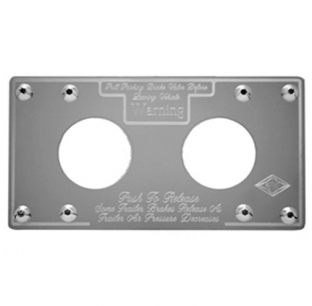 Stainless Steel Parking Brake Control Statement Plate for 330/335 Series