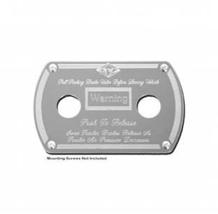 Stainless Steel Parking Brake Control Large Statement Plate
