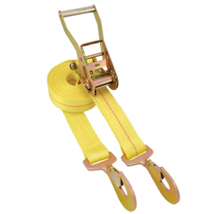 2-Inch Wide Handle Ratchet Strap with Twisted Snap Hook Assembly for Secure Cargo