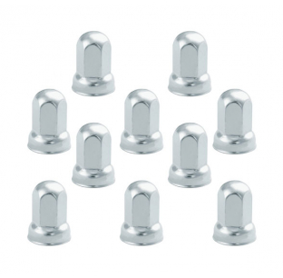 10 Pack Ford 13/16 x 1 3/4 Inch Stainless Steel Push-On Lug Nut Covers