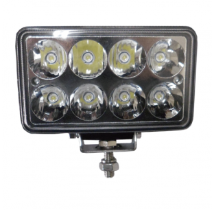 4 Inch Rectangular LED Work Lights, Black Aluminum Housing, 8 Diodes