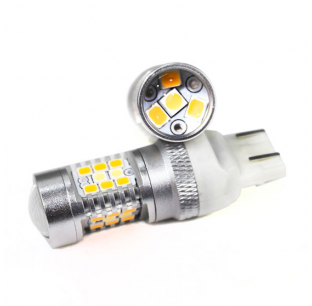 7443 White And Amber LED Dual Color Switchback Auto Bulbs