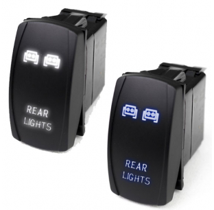 Rear Lights Rocker Switch with LED Radiance - Enhance Visibility and Style