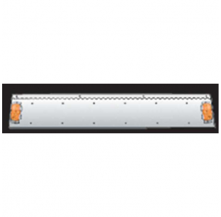 Hinged License Plate Holders with Light Holes - 3 Plate Holder - 45.5 Inches - Single Bulb Lights - Roadworks 1 Year Warranty