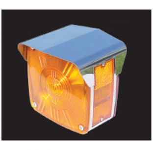 Kenworth W900 Side Signal and Headlight Visors - Front/Rear Facing, Fits Factory Rectangular Lights, Sold as Pair, 1 Year Warranty