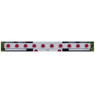 Universal 1 Piece Rear Light Bars with 10 Round 4 Inch Light Holes, Includes Hardware, Fits Various Truck Models, RoadWorks 1 Year Warranty