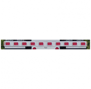 Universal 1 Piece Rear Light Bars with 10 Rectangular Light Holes, Includes Hardware, Fits Various Truck Models, RoadWorks 1 Year Warranty