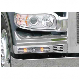 Peterbilt 388/389 Ribbed Fender Guard for Double JJ Blinker Bar - Roadworks