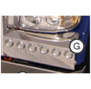 Peterbilt 388 & 389 Front Fender Guards with Fusion Lights and Bezels - Sold in Pairs - Roadworks 1 Year Warranty
