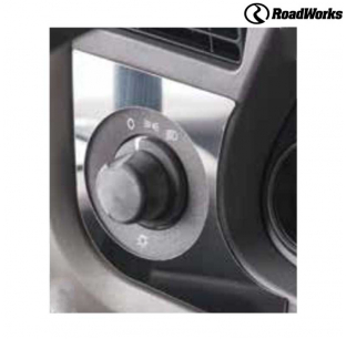 Peterbilt 567/579 Headlight Switch Trim - 430 Stainless Steel by Roadworks, Fits Most Models, 1 Year Warranty