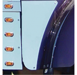 Kenworth W900L Lower Hood Extension Panels - Pair with/without KW Emblem Holes, Roadworks 1 Year Warranty