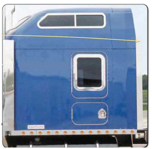 Kenworth Rear Vertical Trim - Pair | Covers Rubber on Sleeper Wing Extensions | 1-Year Warranty