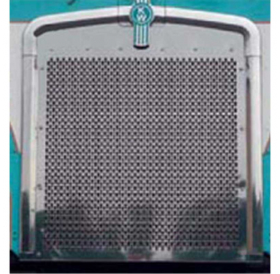 Kenworth K100 Punch Grill Insert - 16 Style Options: Keyhole, Circle, Hexagon, Rectangular, Square, Oval, Star, Snake Skin