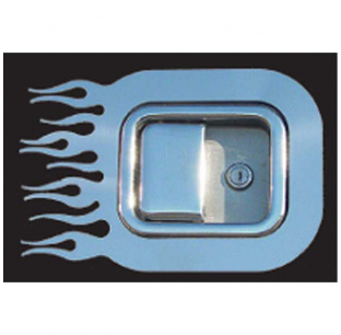 Western Star Door Latch Trim with Flames - Single Piece