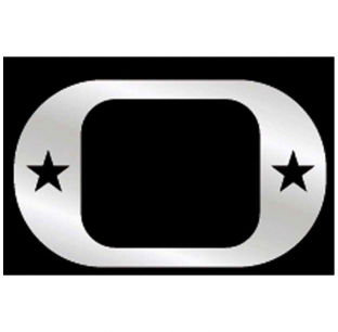 Western Star Door Latch Trim with 2 Large Stars - Roadworks - Sold Individually