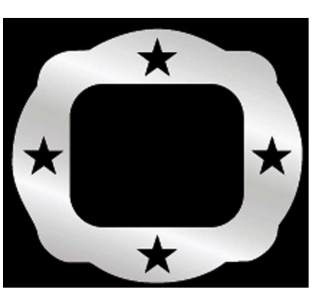 Western Star Door Latch Trim with 4 Large Stars - Roadworks - Sold Individually