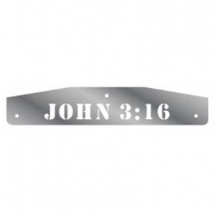 Roadworks Designer Mudflap Weights 'John 3:16' - 24 Inch, Stainless Steel, Easy Install, Fits Most Models