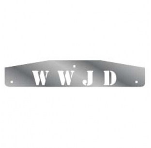 Roadworks Designer Mudflap Weights 'WWJD' - 24 Inch Stainless Steel, Easy Install, Fits Most Models, Sold in Pairs