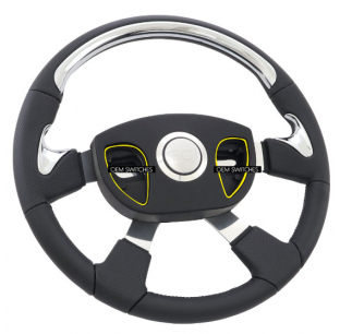 Kenworth Smart Gen 3 Chrome Pad 18 Inch Steering Wheel for 2006+ Models