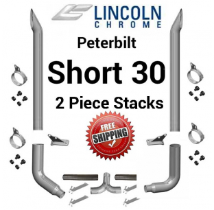 Peterbilt 379 8 Inch Short 30 Lincoln Exhaust Package