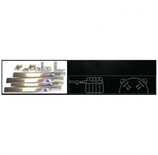 Stainless Steel Single Axle Mounting Kit with Threaded or Smooth Hole for Fenders