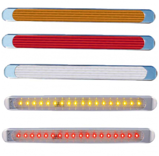 17 Inch Chrome Auxiliary S/T/T LED Light Strip
