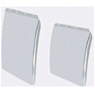 Stainless Steel Quarter Fender Blank, 3 Sizes, Precut Mounting Holes, No Hardware Included