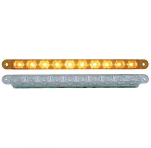 9 Inch LED Turn Signal Light Bar with Amber/Red LEDs, 3 Wires, and 10-Year Warranty