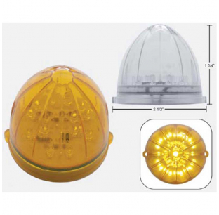 19 Amber LED Watermelon Clearance/Marker Light - Fits Most Truck Models - United Pacific - 09222015BJJ