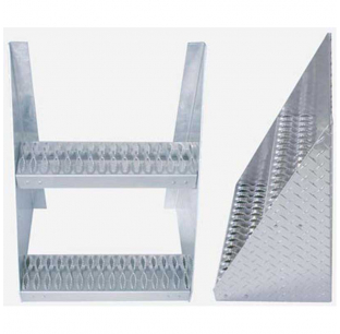 Aluminum Frame Step - 12, 18, 24 Inch Lengths, Universal Fit, United Pacific, 6-Month Warranty