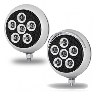 5 Inch Legacy Series Chrome Black Round Spot Beam LED Work Light