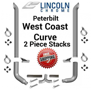 Peterbilt 379 7 Inch West Coast Lincoln Exhaust Package