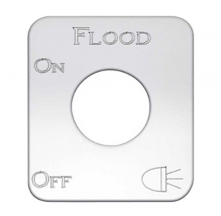 Stainless Steel Flood Lights On/Off Switch Plate - Fits Most Models, Durable, Sold Individually