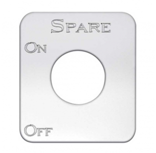 Stainless Steel Spare On/Off Switch Plate for Kenworth Trucks - Durable and Easy to Install