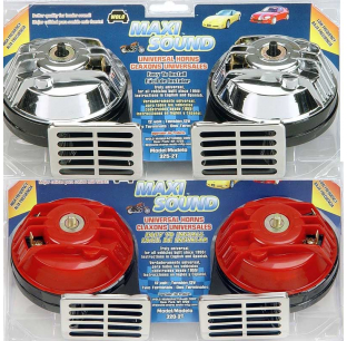 Maxi Sound Replacement Horn Set in Red or Chrome