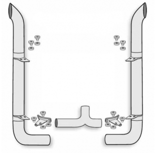 American Eagle 8x120 Stainless Steel Turn Out Exhaust Kit for Peterbilt