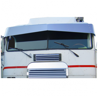 Freightliner Cab Over Stainless Steel 14x12 Bowtie Visor - Durable and Stylish