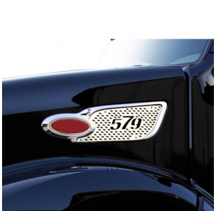 Peterbilt 579 2016+ Hood Vent Trim with '579' Cutout - Sleek, Durable Design