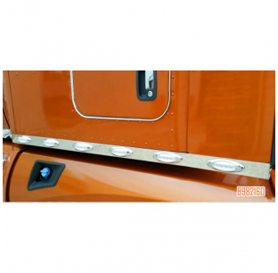 Kenworth T680, T880, W990 76 Inch Sleeper Panels with Extensions and 6 P1 LED Lights