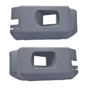 Fiberglass Bumper End with Fog Light Hole for Kenworth T800 - Driver or Passenger Side - Made in North America - No Radar Sensor Cutout