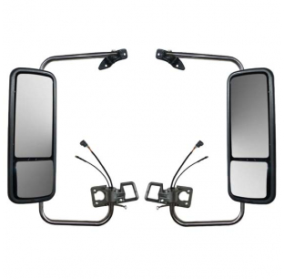 BESTfit Chrome Heated Power Mirror Assembly With Brackets For Freightliner Columbia